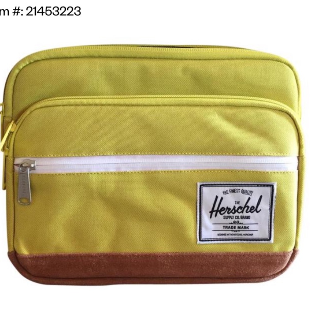 Herschel Supply Company Yellow and Brown tablet Bag